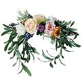 Perfeclan 人工花　装飾　ロマンチック　シミュレーション　絹の花　壁　ドア　椅子　葉装飾　