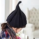 Crazy Night 帽子 ワンサイズ ブラックニット帽 かわいいとんがり帽子 キッズ こども用 帽子