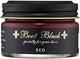 [ブートブラック] 輝きと潤い続く上質ケア シュークリーム しっとりと艶めく コラーゲン配合 レッド 55g
