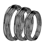 Copeflap 盆栽 針金 セット アルミワイヤー 園芸 0.8mm 1.5mm 2.5mm 各10m (黒色)