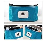 L’oiseau bleu （ロワゾブルー）ベビーカー ストローラー オーガナイザー 多機能小物入れ ドリンクホルダー (ブルー)