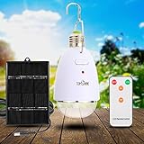 Tomshine AC90-260V DC6V 2充電モード 8つの明るさ調節可能 リモコン付き ソーラーパワード 20LED ガーデンランプ