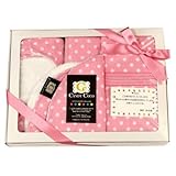 出産祝い メッセージのしを付けて 人気 ギフト 0~4才女の子スタイ２枚・おむつマット＆ポーチ４点/スウィートピンクドット