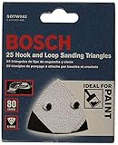 Bosch SDTW082 Detail Triangle, Hook & Loop Sanding Sheet, White, 80 Grit, 25 Pack [並行輸入品]