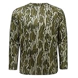 Mossy Oak メンズ 迷彩長袖パフォーマンステックTシャツ ハンティングシャツ オリジナルボトムランド XL