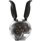 ペッパーグラインダー ウサギ耳デザイン ミニ 手動 スパイスグラインダー キッチンツール ブラック