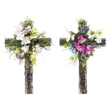 Cypressホームスプリングフローラル壁クロス、2のセット