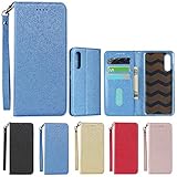 Eastwave for Samsung Galaxy A41 SCV48 ケース サムスン ギャラクシー a 41 ケース for galaxyA41 Case 手帳型 ケース ストラップ付き PU皮革 明るい色 内蔵マグネット 携帯カバー カードポケット スタンド機能 ブルー