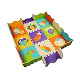 9個の防水児用泡マットベビー泡パズル遊び用マット、野菜