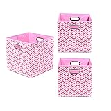 Modern Littles Organization Bundle-3 Storage Bins, Rose Chevron [並行輸入品]