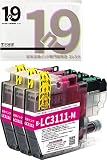 【1n9製】Brother （ ブラザー ） LC3111M 互換インク LC3111 マゼンタ　（Ｍ） 3本セット 対応プリンター ： DCP-J582N / DCP-J982N-W/B / DCP-J978N-W/B / DCP-J972N / DCP-J973N-W/B / DCP-J572N / DCP-J577N / MFC-J903N / MFC-J893N / MFC-J898N / MFC-J998DN / MFC-J998DWN / MFC-J738DN / MFC-J738DWN / DCP-J981N 【安心の１年保証】