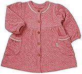 yuga☆カーディガン・ドレス ピンク 80cm オーガニックコットン100% ベビー 服 子ども服 キッズ 女の子 トップス 上着 長袖 羽織りもの ワンピース 出産祝い プレゼント 綿100%