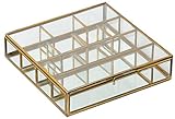 キーストーン ガラスコレクションパーティションケース スクエア ブラス