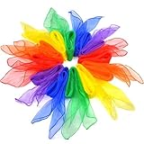 Bestmaple 四角 曲芸 シルク ダンス スカーフ マジック トリック パフォーマンス 小道具 アクセサリー ムーブメント スカーフ 12pcs