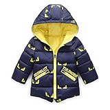 YUEGUANG キッズ ダウンジャケット ベビー ジャケット アウターウェア 中綿 コート フード付き ファッション 女の子 男の子 高品質 防風 防寒 保温 カジュアル 普段着 (120cm, ネ