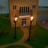 Kingzer 20pcs HO Scale 6V Model Layout Single Head Garden Lights Lamppost Lamp 1:100 [並行輸入品]