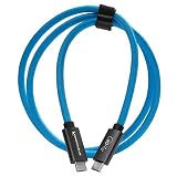 KONDOR BLUE 6フィート USB 4.0 Type C ケーブル | 燃える40Gb/s 速度 | 5A 100W | 編組ケーブル | Thunderbolt 4対応