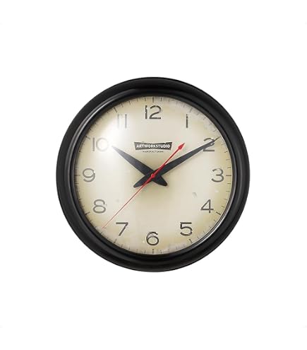 Amazon.co.jp: ART WORK STUDIO Engineered-clock [BK/VI ブラック+