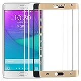 ROSENICE 曲面フルカバー 液晶保護ガラスフィルム 9H硬度強化ガラス Samsung galaxy note edge(ホワイト)