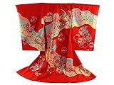 女児 お宮参り 着物 正絹 長襦袢 セット 産着 祝着 金加工入り un-43 赤