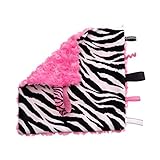 BBEmerald Baby Pacifier Taggie Blanket, Pink Zebra by BBEmerald [並行輸入品]