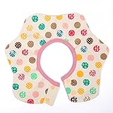 lily's JP home　ベビービブ　よだれ掛け　前掛け　エプロン　胸当て　食事用スタイ　ナプキン ビブ　梅の花　食事用　360度　回転　バンダナ　子供　男の子　女の子　新生児　赤ん坊用　棉 (7