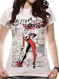 Medium White Ladies Harley Quinn Comic T-shirt
