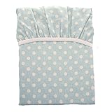 ダブルガーゼ ベビー敷フィットシーツ 《ガーゼ5種》 【78c×128c】【日本製】【綿100％】 (ドット：サックス)