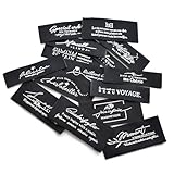 MYmama オリジナル タグ ラグジュアリー 刺繍タグ 手芸 ハンドメイド ゴールド 上品 ラメ 手作り おしゃれ (ブラック×シルバー)