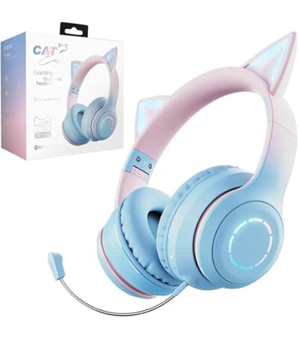 Amazon.co.jp: Bluetooth5.1 猫耳ヘッドホン ねこみみヘッドセット