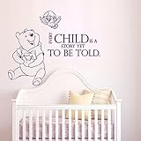Wall Decals Quotes Winnie The Pooh Every Child Is A Story Yet Quote Vinyl Sticker Nursery Room Bedro