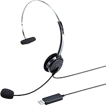 Amazon.co.jp: サンワサプライ USBヘッドセット 片耳タイプ 有線 双