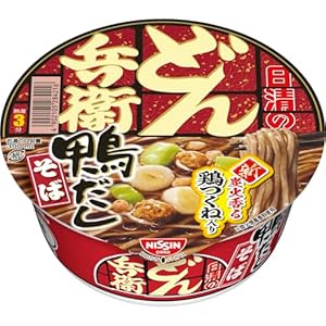 どん兵衛 鴨だしそば 炭火香る鶏つくね入り カップ麺 104g 12個入り