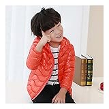 冬物　ダウンジャケット　子供服　防寒　着心地良い　保温する　アウター　キッズ　オレンジ　140