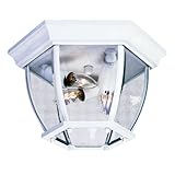 Acclaim 5602TW/SD Flush Mount Collection 3-Light Ceiling Mount Outdoor Light Fixture, Textured White