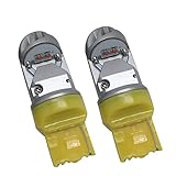 LEDフォグライト7740 車フォグライト非常に明るいCSPチップセットDRLのためのLED電球ターンシグナルライトフォグライト/ SET、イエロープロジェクター