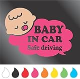 赤ちゃん ステッカー BABY IN CAR （Aタイプ）　チェリーレッド