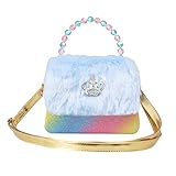 ポシェット 女の子　ハンドバッグ 子供用 ショルダーバッグ コンパクト 2way 軽量 ブルー