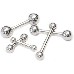 ストレート バーベル 14G 軸長10mm ボール3mm ボディ ピアス 316L サージカル ステンレス メンズ レディース