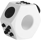 フィジェットリングキューブフィジェットおもちゃリングの種類不安ストレス解消キューブリングハンドヘルドポケットゲーム感情調整集中力を高めるツール多機能減圧グッズギフト(黒)