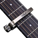 6弦と12弦のアコースティッククラシックエレクトリックギター、ベース、マンドリン、バンジョス、ウクレレにフィットするギターカポすべてのタイプの弦楽器 (C)