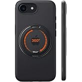 TORRAS iPhone 17e/16e 用 ケース【動画視聴ベストケース】多機能一体360°回転スタンド 2026 半透明 耐衝撃 マット感 黄ばみなし レンズ保護 ストラップホール付き magsafe対応 ワイヤレス充電対応 iphone 17
