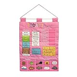 Today Is Children's Calendar Wall Chart by Alma's Design - Pink [並行輸入品]