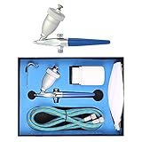 KKmoon エアブラシキット サンドブラストエアブラシ 口径0.5mm シングルアクション 重力式