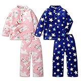 (ネイビー/90cm)ベビー服 男の子 女の子 パジャマ ルームウェア 上下組 長袖 Kids Foret キッズフォーレ ボア ヘンリーネック 白くま柄 星柄 男児 女児 ベビー
