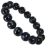新宿銀の蔵 3Aグレード ブルータイガーアイ 8～20mm玉 (12mm玉) ブレスレット 長さ16.5cm～20.5cm (19cm メンズL)