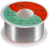 uxcell　スズ鉛ロールはんだ　はんだワイヤリールスプール　リール巻はんだ　インストールがやすい　0.6mm　100g