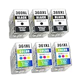 BC-360 BC-361 キヤノン用 詰め替えインク BC-360XL(顔料ブラック)×3+BC-361XL（染料3色カラー）×3 大容量 個包装 対応機種: PIXUS TS5430 / PIXUS TS5330 【YUBOYA】