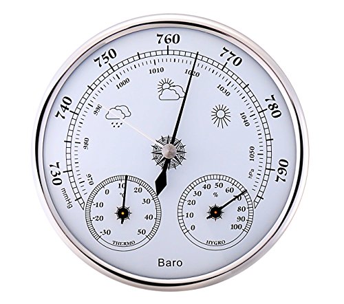 アナログ 式 壁掛け 気圧計 温度計 湿度計 サーモメーター バロメーター トリプルメーター