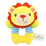 toymytoy Baby Ring Rattle Hand Bell Plush Stuffed Animal Developmentalトイ(ライオン)